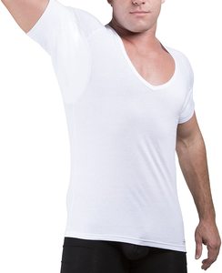 Enerup定制竹加大码防汗汗衫男士腋下汗垫原装合身v领防汗t恤 - Product Image 1