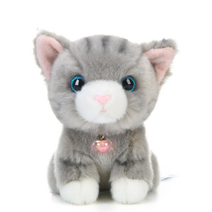 カスタマイズされたミニリアルなストライプの猫ぬいぐるみ赤ちゃんのおもちゃの肌のぬいぐるみ