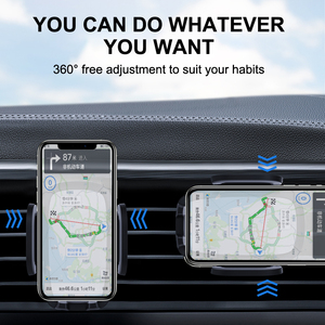 カーマウント自動車ハンズフリークレードル用のアップグレードされたスプリングクリップエアベント携帯電話ホルダー - Product Image 4