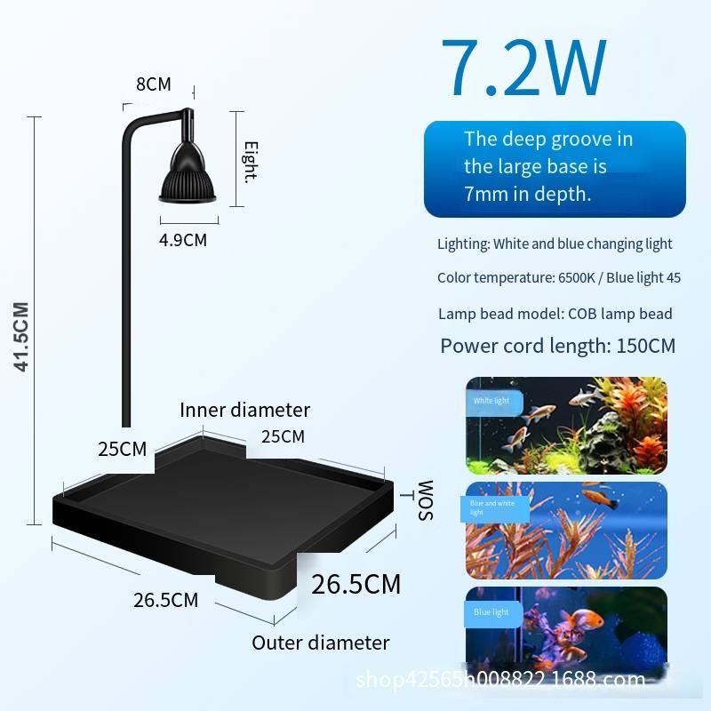 Base large à gradation bleue de 7,2 W