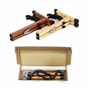 JELO S-3 in legno massello supporto per chitarra elettrica A doppio scopo A-tipo pieghevole strumenti musicali bassi portatili strumento A corde - Product Image 6