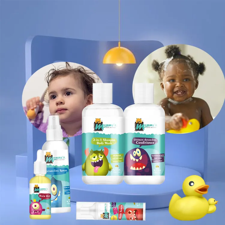 شامبو للجسم للأطفال 2 في 1 من منتجات العناية بالشعر المموج للأطفال بدون سلفات من Paraben بعلامة خاصة واستحمام للأطفال