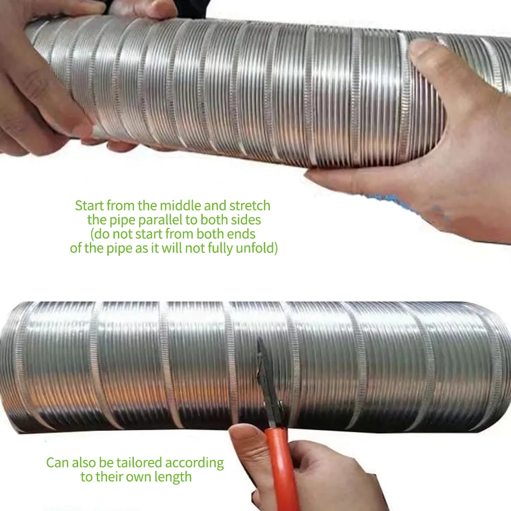 Lakeso Semi-Rigid Flexible Aluminium Duct für die HLK-Belüftung