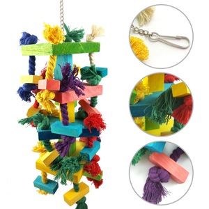 ของเล่นไม้ที่ทนทานของเล่นที่มีสีสันสำหรับนกแก้วสัตว์เลี้ยงของเล่นสำหรับเคี้ยวของเล่นสำหรับนกสัตว์เลี้ยง - Product Image 2