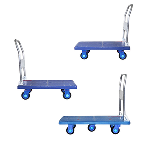 300 Kg Folding Plastic <strong>Platform</strong> Trolley Cart With Fence for <strong>Loading</strong> and Storage <strong>Materials</strong> Handling Trolley <strong>Platform</strong> - Product Image 1