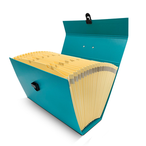 Caja de archivo de acordeón expandible A4 de 19 bolsillos OEM con logotipo personalizado, organizador de documentos de papel con asa, bolsa para carpetas de uso escolar y oficina de empresa - Product Image 5