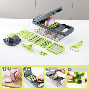 Fabrika toptan mutfak aksesuarları 16 in 1 gıda kesici karıştırıcı sebze soğan kıyıcı Mandoline dilimleme çok fonksiyonlu sebze kesici - Product Image 4