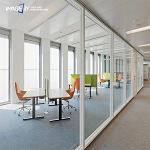 Modern Design Powder Coating Soundproof Glass <strong>Modular</strong> Aluminum <strong>Partition</strong> Wall <strong>System</strong> for Office - Product Image 4