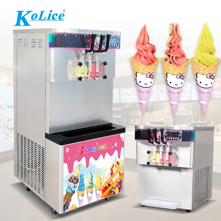 Kolice 싼 핫 세일 필리핀 used street soft serve ice cream 만들기 기계 110 볼트 soft