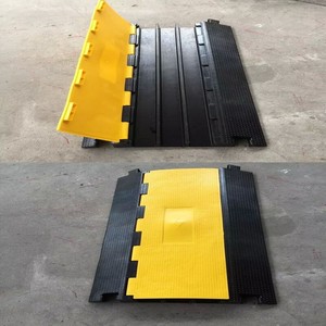2 kanal kablo rampa PVC kauçuk kablo koruyucu ağır hız darbelere hortum kablosu koruyucu rampalar için tel/hortum/boru Hider sürücü - Product Image 4