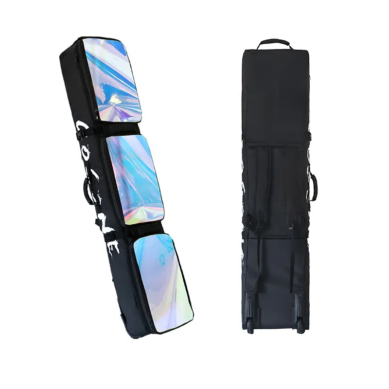 Wholesale Snowboard Case Padded Aluminum Foil Waterproof Ski Boot Backpack with Wheels for Air Travel,Fits Single Ski or 2 Sets