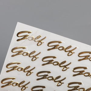 Custom Thin Electroform 3D Logo Transfer Metallic Gold Nickel Adhesive Metal Stickers-Embossed <strong>Decals</strong> for Packaging Labels - Product Image 1