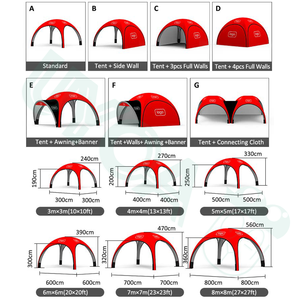 Aoyu tùy chỉnh x Dome thổi phồng Lều triển lãm thương mại không thấm nước thể thao đua gazebo sự kiện Inflatable lều cho Robot kỹ thuật quảng cáo - Product Image 3