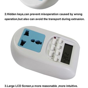 220-240V AC 50Hz 10A UK Stecker Programmier barer Timer-Schalter 24h 7 Tage Woche Digitales LCD-Display CE Elektronische Buchse - Product Image 3