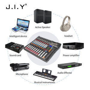 OEMプロフェッショナルコンソールMP3コンピューター入力内蔵99リバーブエフェクト8チャンネルプロフェッショナルオーディオミキサー - Product Image 3