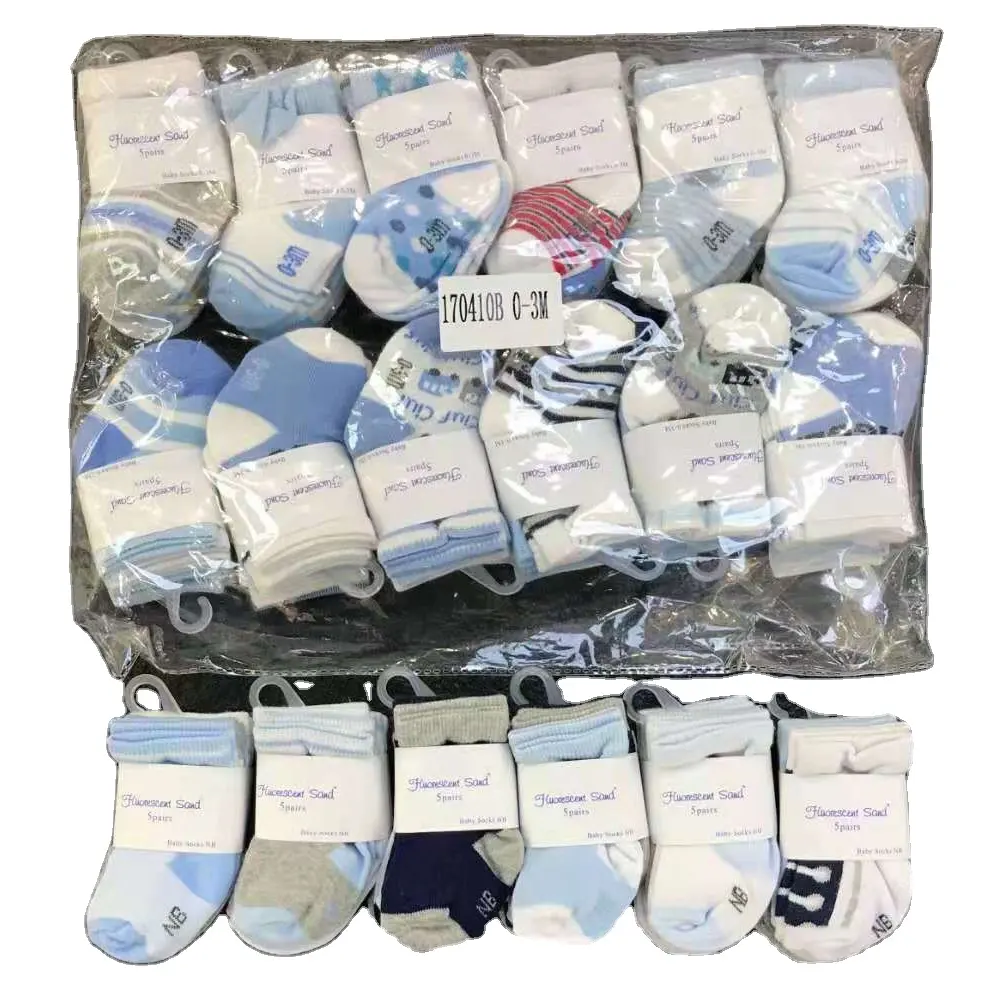 Meias 100% de algodão para bebês, meias adoráveis unissex de bebê recém-nascido, venda quente, meias casuais e de alta qualidade