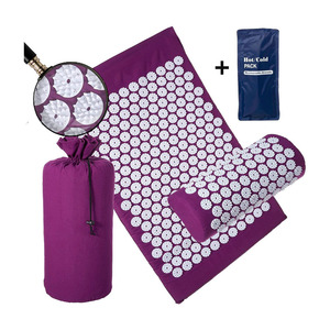 Custom Eco Friendly Acupuncture Massage Mat <strong>Shakti</strong> <strong>Yoga</strong> Acupressure Pillow and Mat Set with Bag - Product Image 1