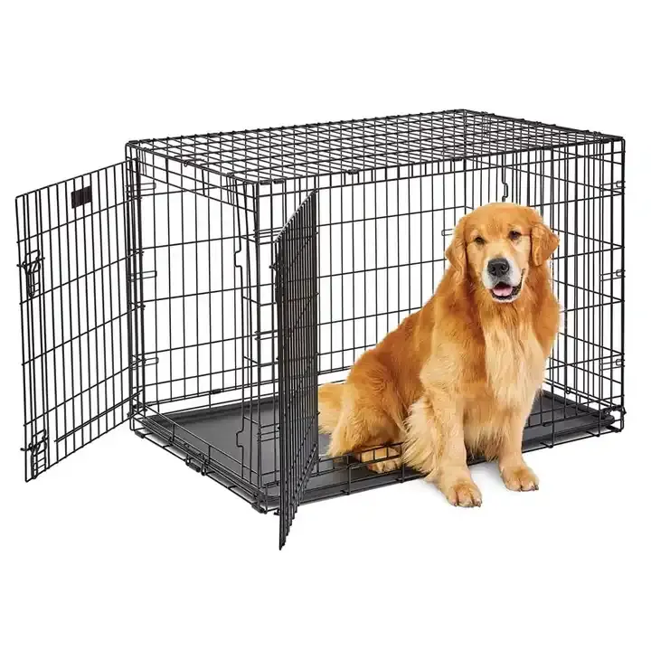 Ev kullanımı kapalı açık paslanmaz çelik küçük orta büyük köpek kedi Pet kafesleri ucuz kedi köpek kafesleri kulübesi kapalı