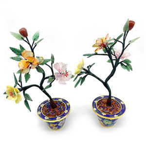 Novel Natural <strong>Jade</strong> Simulated Rose Bonsai Tree