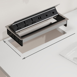 KLASS Pre-wired Style <strong>UK</strong>/US/AU/EU/Universal Power Office Desk <strong>Mounted</strong> Pop up Desktop Socket With USB - Product Image 6