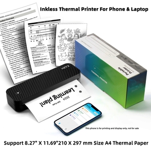Taşınabilir 8 inç Mini yazıcı A4 inios kablosuz termal yazıcı IOS ve Android etiket fotoğraf baskı için mobil bağlantı - Product Image 3