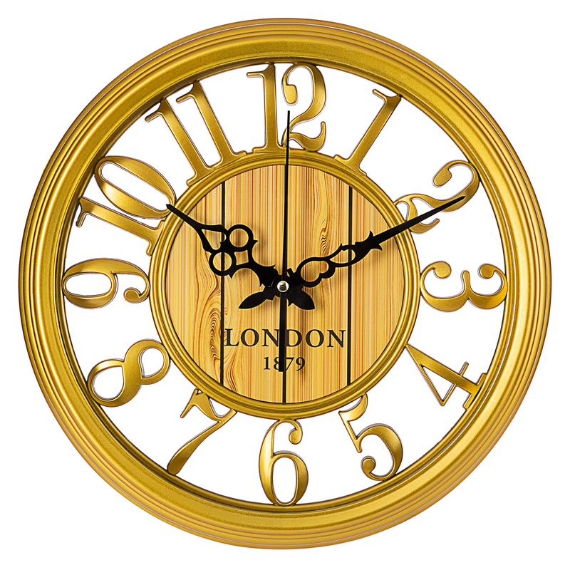Home Office Gift Large Noiseless Antique Contour Wall Clock cheap Decorative