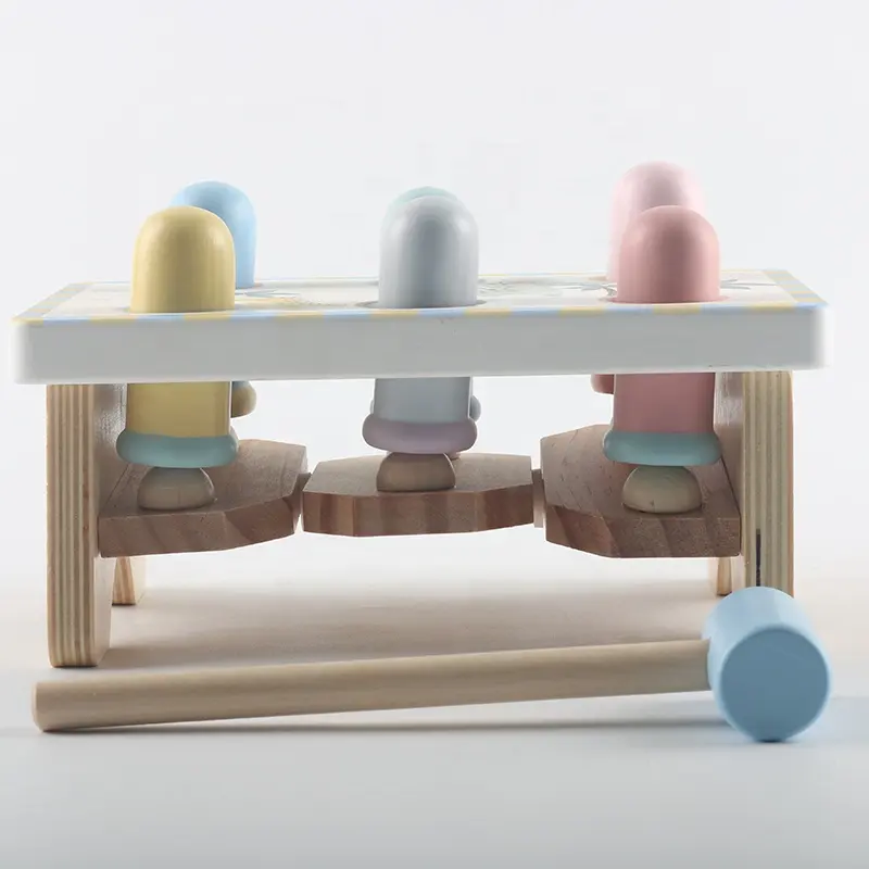 Хит продаж, развивающая деревянная игрушка с молотком для малышей