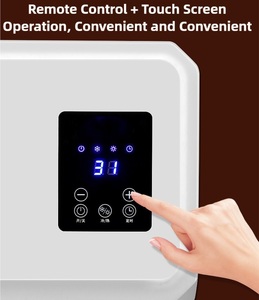 HQ-GH989 Timing Electric Fan <strong>Heater</strong> Wall Mount Type 3gears PTC PP ABS Material With a Drying Rack 220V2000W Remote Voice Control