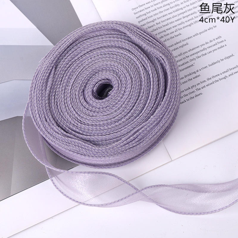 Gris queue de poisson, 4 cm * 36,5 mètres (livraison en carton complet).