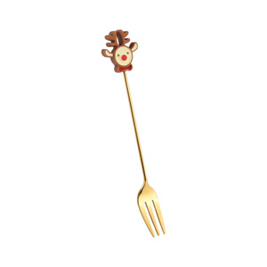 Ucuz küçük mevcut öğe zarif noel tema çatal anıt yaratıcı hediye için çalışan ortağı istemci için altı adet Set - Product Image 6