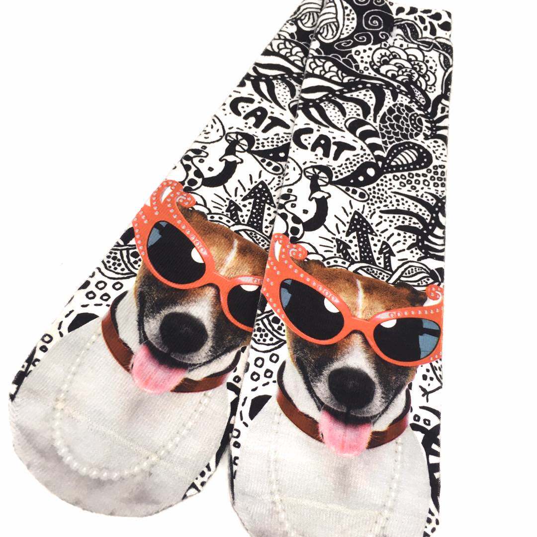 Chiot lunettes de soleil rouges