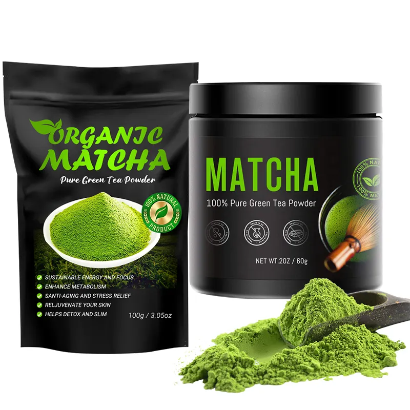 100% bubuk Matcha murni teh hijau Matcha organik bubuk Macha upacara kelas Macha bersertifikat