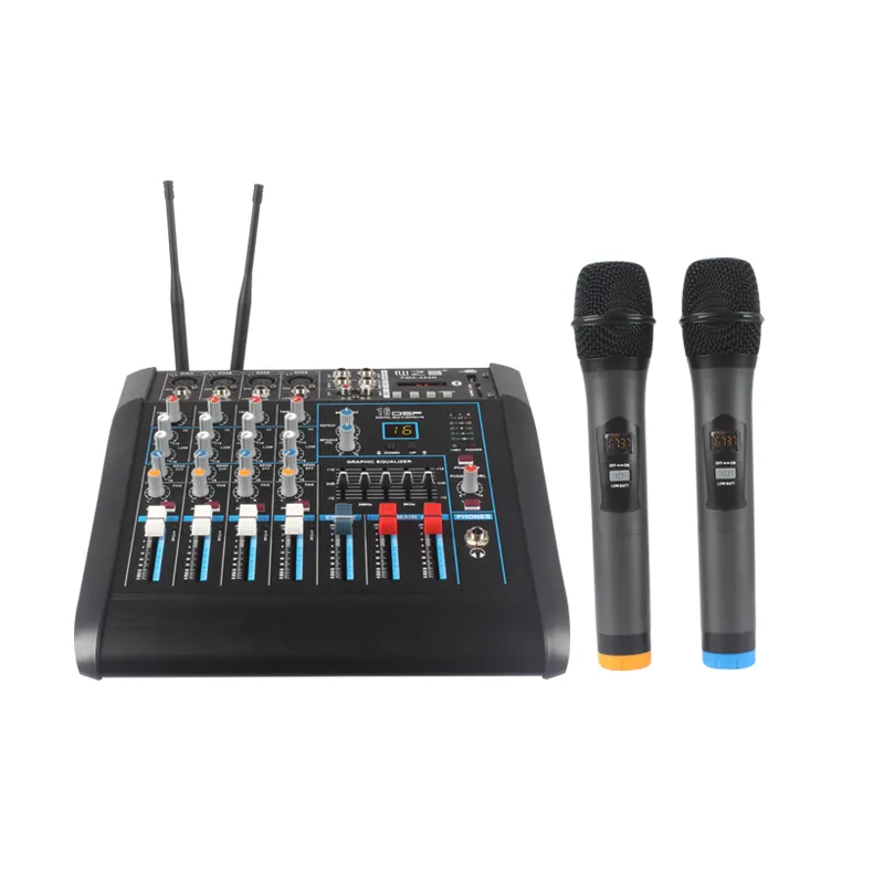 Nieuwste 4 Kanaals Bt Usb Audio Mixer Console Met Versterker