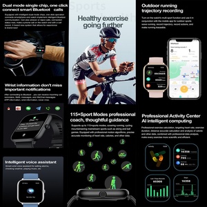 2024 Smart Watch T22 con grande Touch Screen con pulsante rotativo per la risposta alla salute funzione di chiamata Smartwatch - Product Image 4