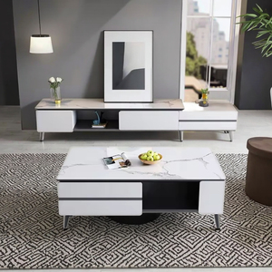 Giá rẻ bằng gỗ + kim loại chân cổ điển phòng khách mới nhất thiết kế nhỏ Bàn cà phê với lưu trữ - Product Image 2