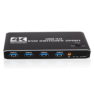 USB3.0 KVM2 in <strong>1</strong> Out Switcher 4K60HZ with Infrared Remote Control Upgraded Version Supports HD <strong>Output</strong> Custom logo Printing