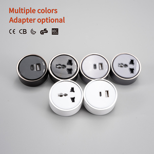Enchufe universal extraíble múltiple completamente funcional con enchufe de sistema de pista de alimentación para enchufe eléctrico de escritorio adaptador USB - Product Image 1