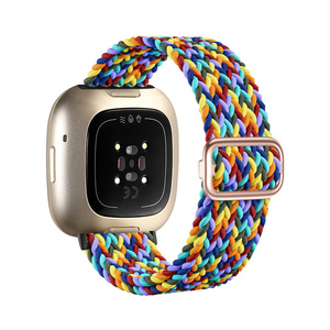 Correa de bucle trenzado de nailon para Fitbit Versa 4/3, pulsera magnética de Metal ajustable para Fitbit Sense 2/1, accesorios de banda - Product Image 1