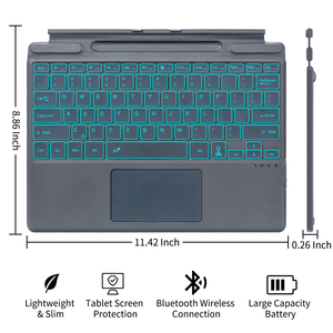 表面Pro 8无线键盘，带触摸板背光可拆卸键盘，适用于微软表面Pro X表面Pro 9 - Product Image 5