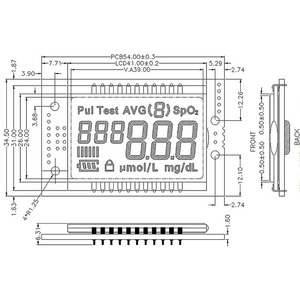 Módulo de pantalla de temperatura amplia de baja potencia con personalización de fábrica LCD con interfaz HT1621 SPI para instrumentos y medidores médicos - Product Image 5
