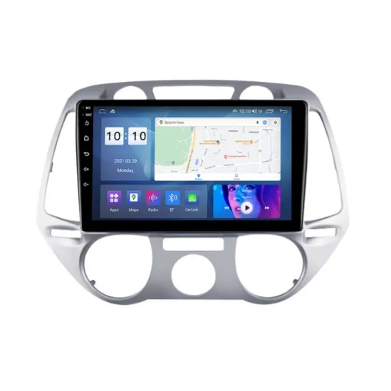 Android Radio Stereo Auto DVD Multimedia-Player für Hyundai i20 2008-2012 9 Zoll GPS Navigator BT WLAN mit Carplay Android Auto