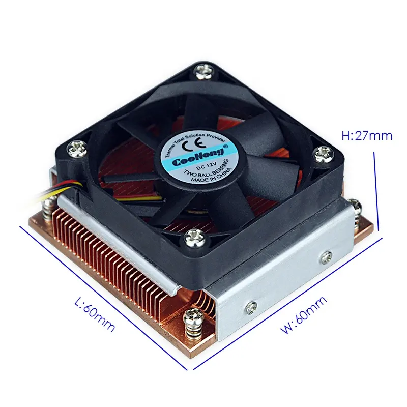 PGA988 PM989 industrial control laptop cpu cooler LED cooling copper heat sink