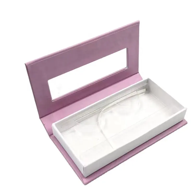 Оптовая продажа, квадратная Магнитная бумажная коробка для ресниц в форме книжки из 3d норки 25 мм с логотипом