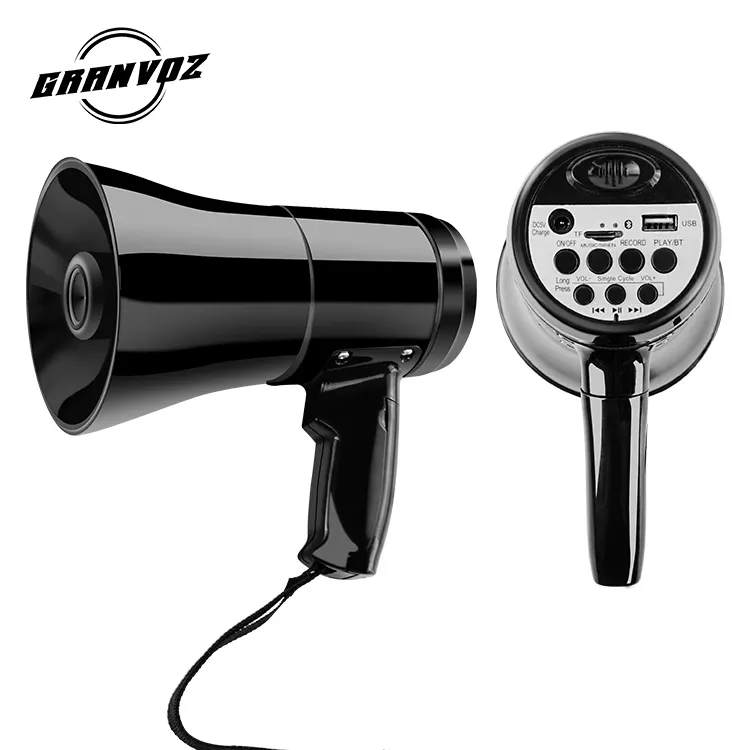 حار بيع بطارية قابلة للشحن 619U BT 20w 30 واط البلاستيك يده Megaphones مع USB TF صفارة الموسيقى اللعب MP3