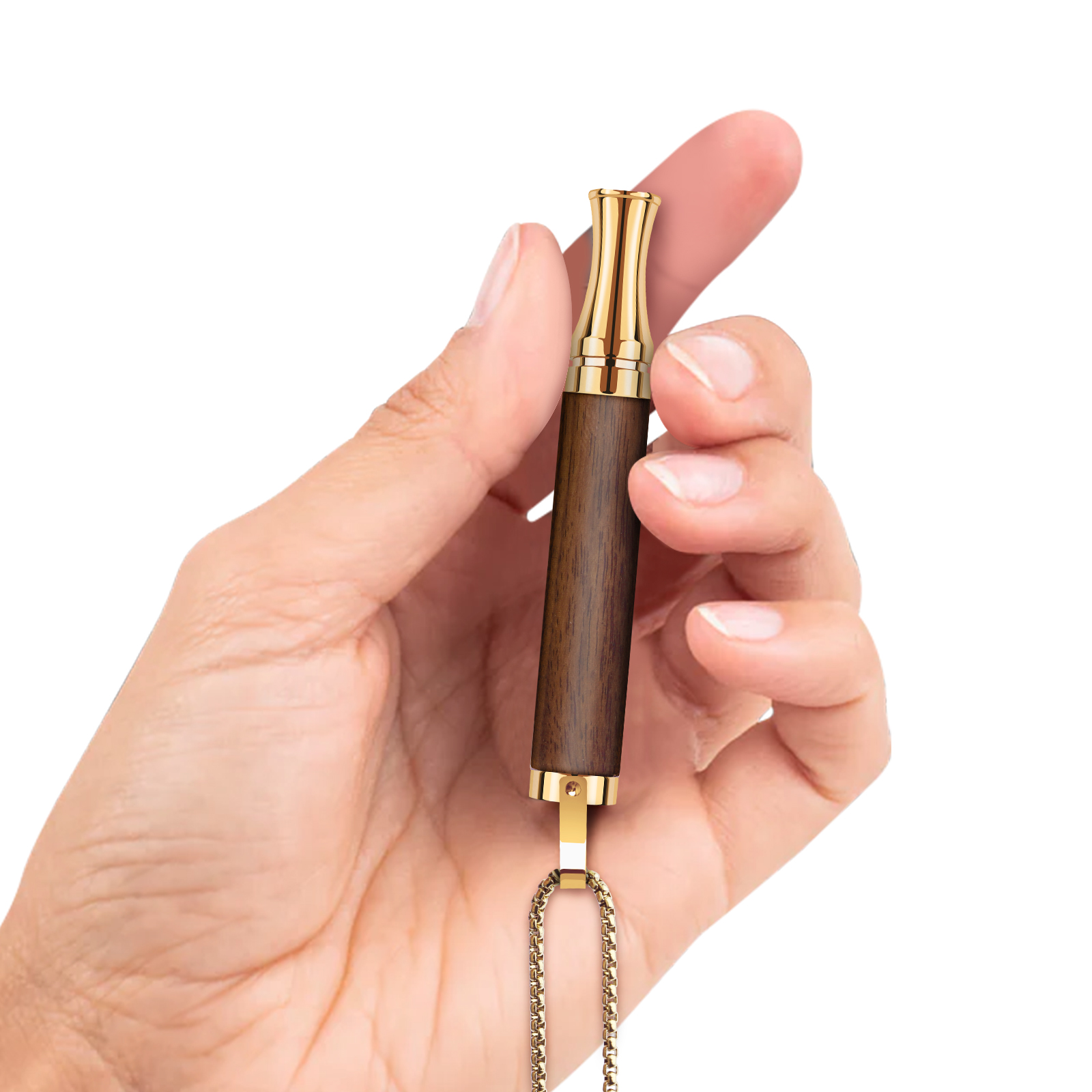 Collier inhalateur Dalbergia en or