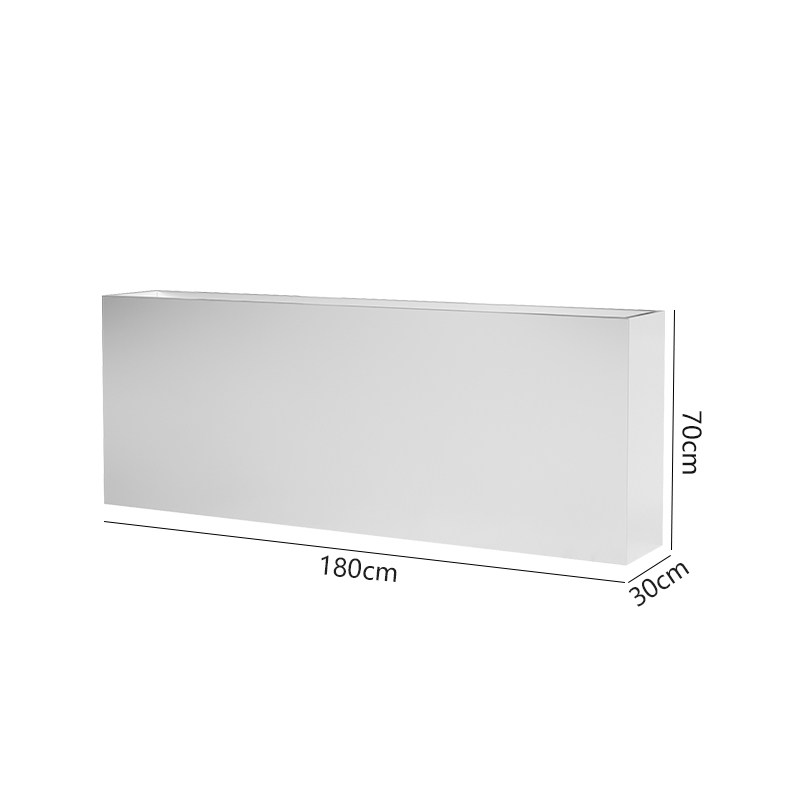 Bac à fleurs blanc 180*30*70