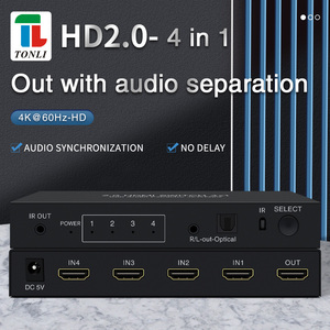 2.0 hdmi Switch 4input 1output 4K 60Hz Automatic Switching Audio Separation <strong>Output</strong>
