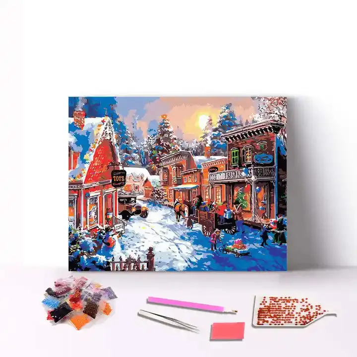 Venda quente Inverno Divertido Dia De Natal Projetos Boa Qualidade Broca Completa Pintura Diamante Kit