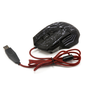 HXSJ A874 <strong>Running</strong> Water Crack Game <strong>Mouse</strong> Colorful Luminous <strong>MOUSE</strong> 7D Game <strong>Mouse</strong> 3200dpi Factory Spot - Product Image 4