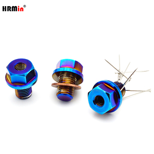 HRMin Light and High <strong>Strength</strong> Gr.5 Titanium Ti-6Al-4V Auto Engine Oil Drain Plug M12*1.5mm with Magnet for Mercedes-Benz - Product Image 3